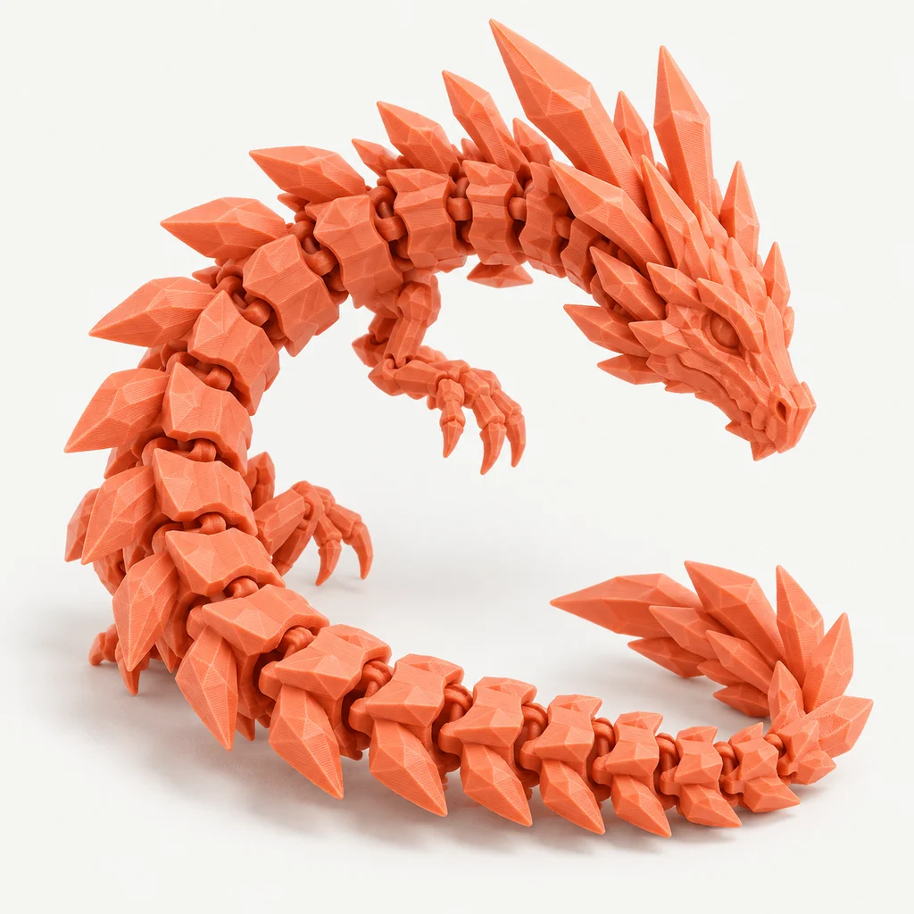 Coral articulated dragon concept