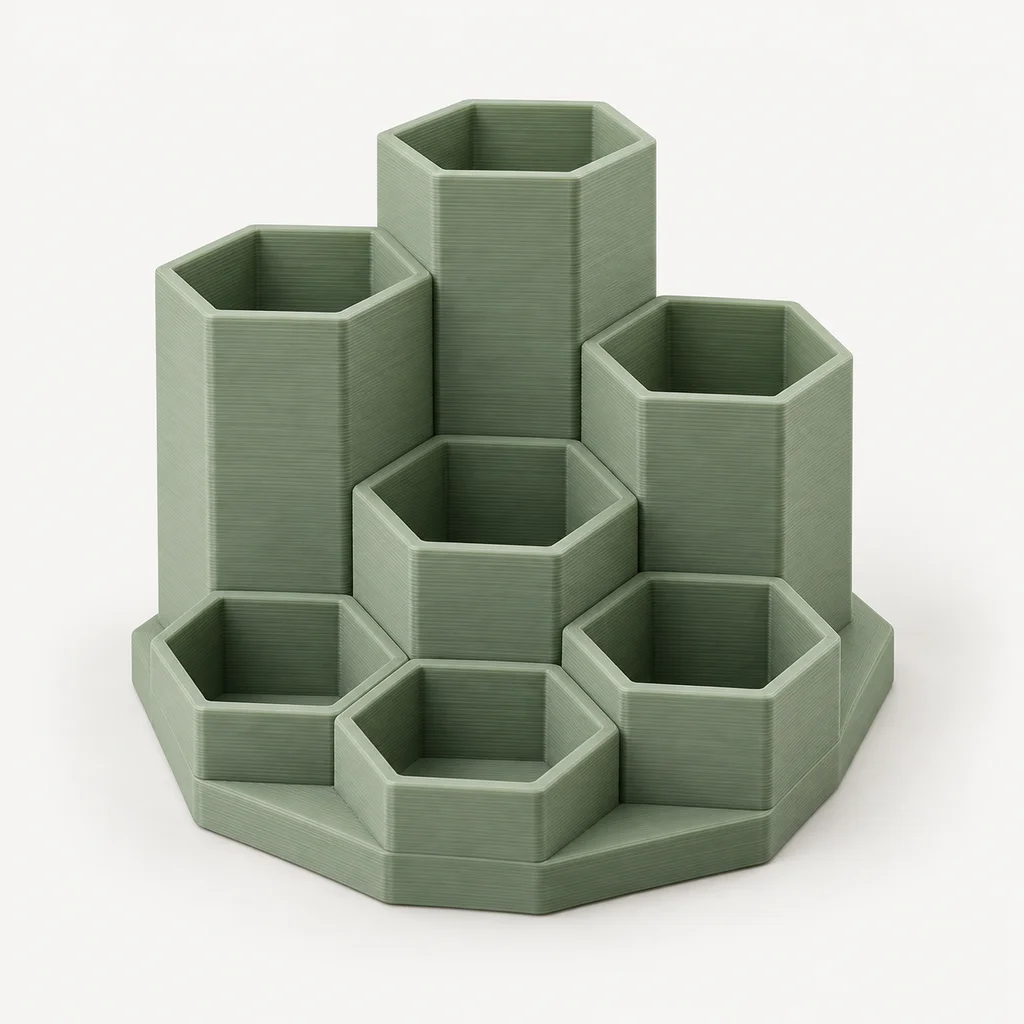 Sage hexagonal organizer concept